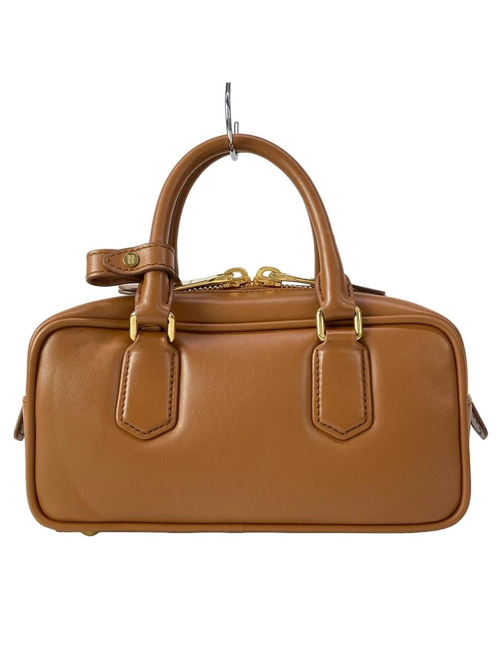 Miumiu Arkady Brown Leather Handbag #301808M21B - Picture 3 of 15